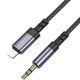 Аудио кабель Aux Borofone BL24 Graceful (Lightning to AUX 3.5mm) (1m) (Metal grey) (258067) - изображение 3