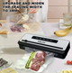Вакууматор Sokany SK-13076 для вакуумной упаковки продуктов с сенсорным управлением, режимами для сухих и влажных продуктов, мощностью 200 Вт, силой всасывания до -70 кПа - изображение 7