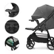 Прогулянкова коляска Kinderkraft Trig 3 Tray Grey (KSTRIG03GRY000T) - зображення 3