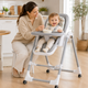 Стільчик для годування BabyChair X-715 2в1 зі шезлонгом, регульованою спинкою, столиком та колесами, складний - зображення 4