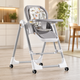 Стільчик для годування BabyChair X-715 2в1 зі шезлонгом, регульованою спинкою, столиком та колесами, складний - зображення 5