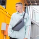 Сумка через плече Mark Ryden MR2293 для iPad 9.7” з магнітною застібкою та захистом від вологи (Сірий) - зображення 3