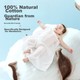 Одноразовые хлопковые салфетки для лица Mianya, 100% хлопок, утолщенные, мягкие, 180 листов * 2 упаковки - изображение 7