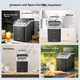 Льдогенератор Midea, кубиковый лед для домашнего использования, небольшой мини-льдогенератор, квадратный лед для общежития, полностью автоматическая очистка, планирование, для приготовления холодных напитков в офисе MBJ-15F17E - изображение 6