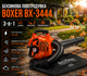 Бензиновая воздуходувка пылесос Boxer BX3444 3 в 1 6,5 кВт 390 км ч с мешком 50 л для листьев и садового мусора - изображение 1