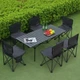 Складной туристический стол 95×55 см + 6 стульев 30*30*35см MA643 Черный - изображение 2