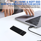 Зовнішня кишеня для дисків M.2 SSD NVMe та NGFF SATA 2280/2230/2242/2260 Addap EHDC-03, зовнішній кейс USB-A - Type-C, 10 Гбіт/с - изображение 3