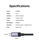 Кабель USB-С to USB-С Ugreen L705 40Gbps PD3.1 240W для быстрой зарядки, 8K 60Hz для монитора, ноутбука, MacBook, iPhone 17 16 15 и Samsung 1m Black (65175) - изображение 9