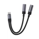 Аудиокабель ACEFAST J14 USB-C 2-in-1 charging audio adapter Black - изображение 5