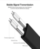 Кабель UGREEN US217 Angled SATA 3 Data Cable 0.5m (Black)(UGR-30797) - изображение 8
