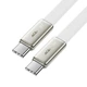 Кабель ACEFAST C24-03, Type-C to Type-C, 60W, 3A, 1.2m, Braided wire, Zinc alloy + TPE connectors, Білий - изображение 3