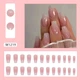 Накладні нігті з клеєм Балерина W1219 Рожевий градієнт 24 шт (A9707) - зображення 5