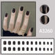 Накладные ногти с клеем A3260 Черный 24 шт (A9597) - изображение 1