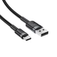 Кабель ACEFAST C22-04, USB to Type-C, 3A, 1.2m, Nylon Braid, Aluminum Alloy + TPE connectors, Black (6974316285144) - изображение 4