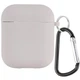 Силиконовый футляр с микрофиброй для наушников Airpods 1/2 Серый / Stone - изображение 1