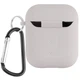 Силиконовый футляр с микрофиброй для наушников Airpods 1/2 Серый / Stone - изображение 2