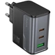 СЗУ Hoco CS75A Star Speed PD70W+QC3.0 (1USB-A/2C) Midnight black - изображение 6