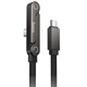 Дата кабель Hoco U150 Exquisite side plug and stand Type-C to Type-C 60W (1.2m) Black - изображение 1