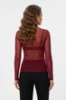 Кофта женская однотонная бордового цвета Fashion размер 42-44 (217330) - изображение 3