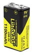 Аккумулятор Крона LiitoKala USB-9V 1100mAh 9В Li-ion зарядка от USB Type-C - изображение 1