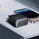 Мережевий зарядний пристрій HOCO C160A Upgrade PD charger Type-C cable 65W Black - зображення 14