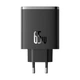 Мережевий зарядний пристрій Baseus Cube Pro Fast Charger 2C+U 65W Black P10152301113-00 - изображение 3