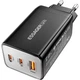 Зарядний пристрій Essager 2xUSB-C + 1xUSB PD67W QC4.0 FCP GaN black (ECT67W-LJB01-Z) - зображення 2