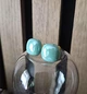 Жіночі сережки "Квадратики" 1.2 см jewelry Бірюзові - зображення 5