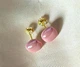 Жіночі сережки "Квадратики" 1.2 см jewelry Нюдові - зображення 2