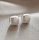 Женские сережки "Квадратики" 1.2см jewelry Белые - изображение 6
