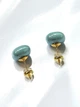 Женские сережки "Квадратики" 1.2см jewelry Голубые - изображение 9
