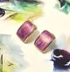 Жіночі сережки "Дуги" 1.2 см jewelry Фіолетові - зображення 2