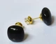 Женские сережки "Квадратики" 1.2см jewelry Черного цвета - изображение 5