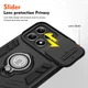 Противоударный чехол Camshield для Xiaomi 15T с кольцом-держателем Черный - изображение 2