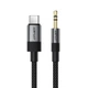 Аудіокабель ACEFAST J11 Type-C to 3.5mm male, nylon braid, 1m, Black 6974316285274 - зображення 1