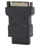 Переходник питания с 15-контактного разъема SATA (папа) на 4-контактный разъем Molex (мама) плоский Черный - изображение 11