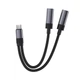 Аудіокабель ACEFAST J14 USB-C 2-in-1 charging audio adapter Black 6974316285823 - зображення 5