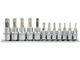 Набор торцевых головок YATO TORX Tamperproof квадрат 1/4" и 3/8" 12 шт YT-04332 - изображение 1