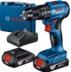 Аккумуляторный дрель-шуруповерт Bosch GSB 185-LI (2x18В, 13 мм, 50 Нм, 2 Ач) ударный + 2АКБ зарядное устройство кейс (25614) - изображение 2