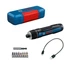 Аккумуляторная отвертка Bosch GO 3 Professional (3.6В, 5 Нм, 2 Ач) + набор бит (8 шт) кейс (25631) - изображение 1