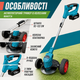 Аккумуляторный триммер Makita UR2000DWAE 48 В, 6 А·ч с двумя аккумуляторами, бесщеточным двигателем, телескопической штангой и антивибрационной системой для стрижки травы и сорняков - изображение 3
