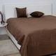 Покрывало евро макси ТЕП VELOUR Коричневый «Мозаика» 240×260 см велюровое стеганое - изображение 1