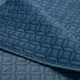 Покривало двоспальне ТЕП VELOUR Темно-синє «Мозаїка» 180×240 см велюрове стьобане - зображення 4