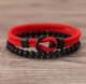 Двошаровий чоловічий браслет Bangle Hook + Beads, браслет на удачу - изображение 2