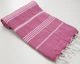 Рушник пештемаль Turkey Towel 100х180 см легкий великий для пляжу басейну бані сауни підстилка на дачу пікнік природу відпустку море полоса темно-рожевий - зображення 2