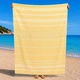 Рушник пештемаль Turkey Towel 100х180 см легкий великий для пляжу басейну бані сауни підстилка на дачу пікнік природу відпустку море полоса світло-жовтий - зображення 1