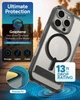 Чохол протиударний з підставкою ZAGG Gear4 Crystal Palace MagSafe для Iphone 16 Pro Max (6.9") Прозорий + Black - зображення 4