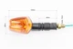 Поворотник «КРАПЛЯ» малый для мотоцикла, длинная резиновая ножка, оранжевое стекло ZHENGHE - изображение 2