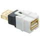 Вставка-кейстон із прохідним адаптером USB (гніздо-гніздо) Monoprice для мультимедійних настінних панелей колір білий MNKS-USB-2.0AAWH - зображення 3