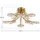 Потолочная классическая люстра La Lampada PL 7257/4+4.26 золото латунь стекло кристаллы 8xG9 D100 см - изображение 2